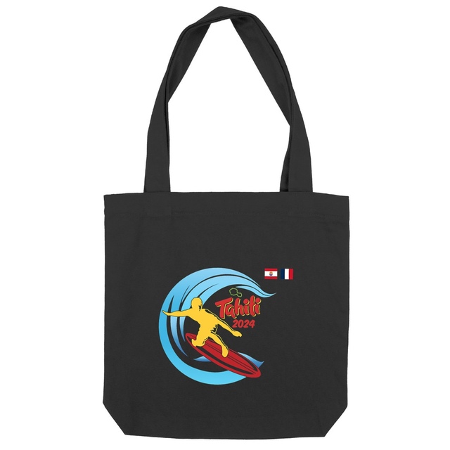 Image front Sac épais noir surf 2024 Tahiti 2024 Teahupoo Homme