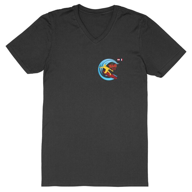 Image back 2024 Surf Tahiti Teahupoo T-shirt Homme Col V Change