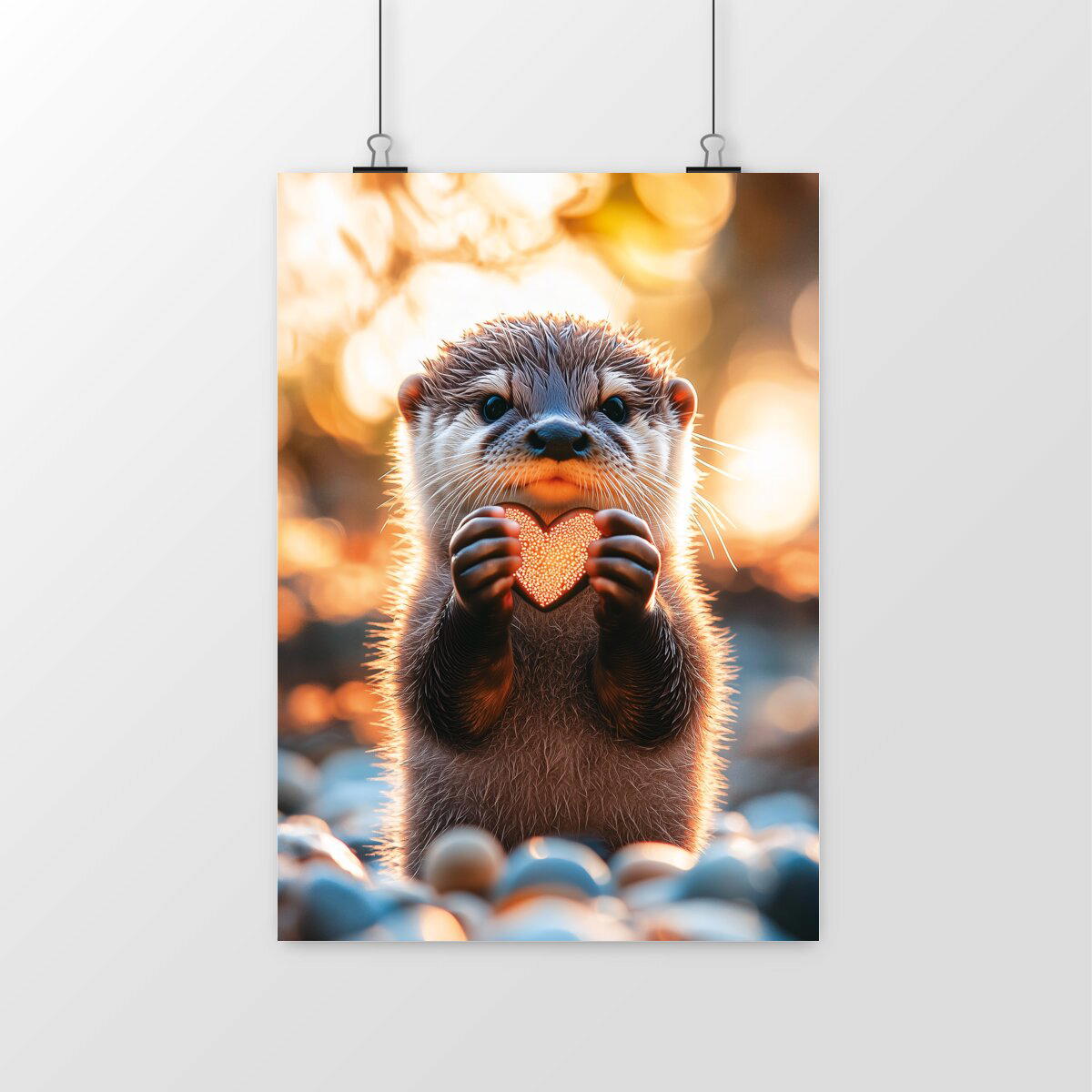 Image front Petite loutre coeur