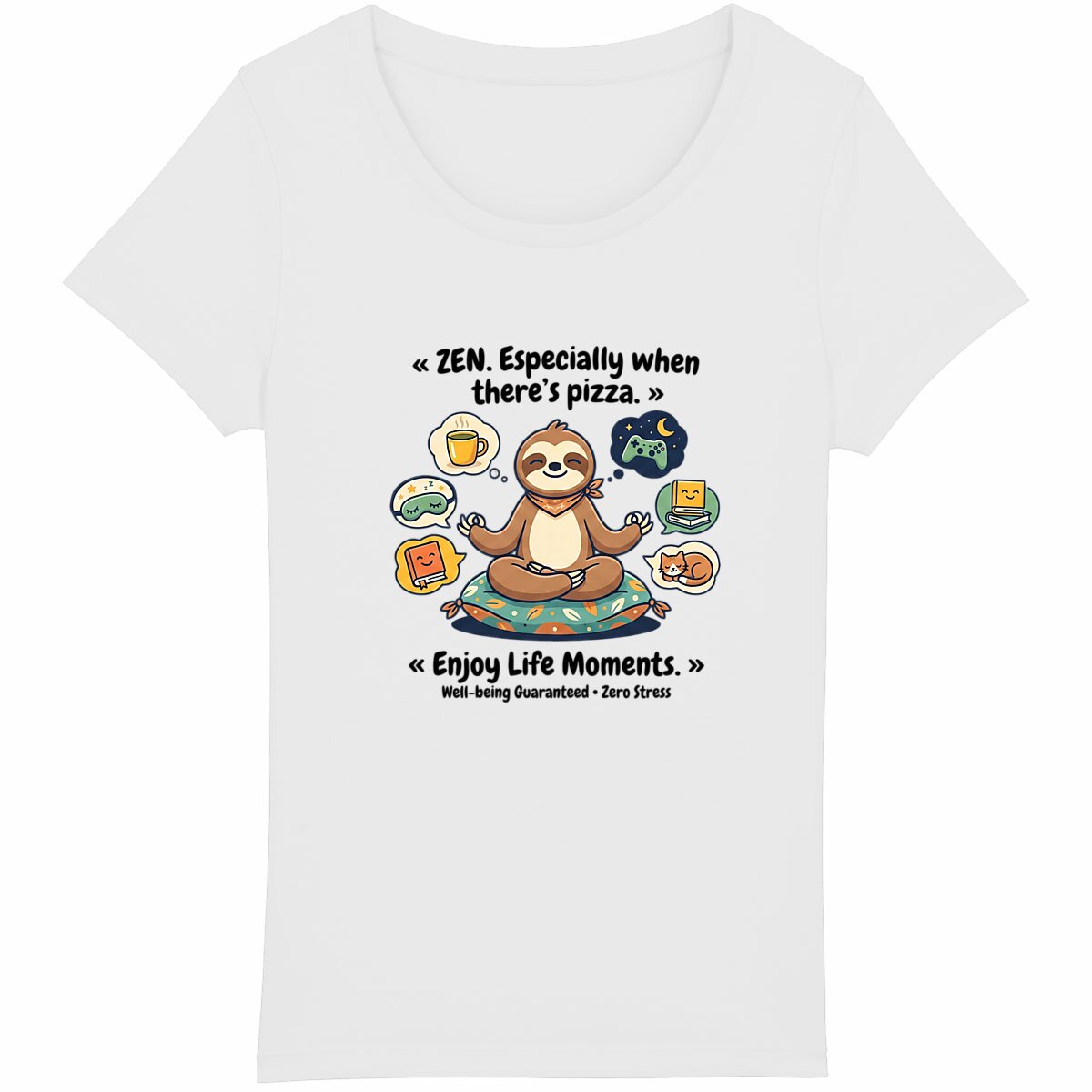 T-Shirt Bio "Master of Zen" - Le Paresseux Méditant