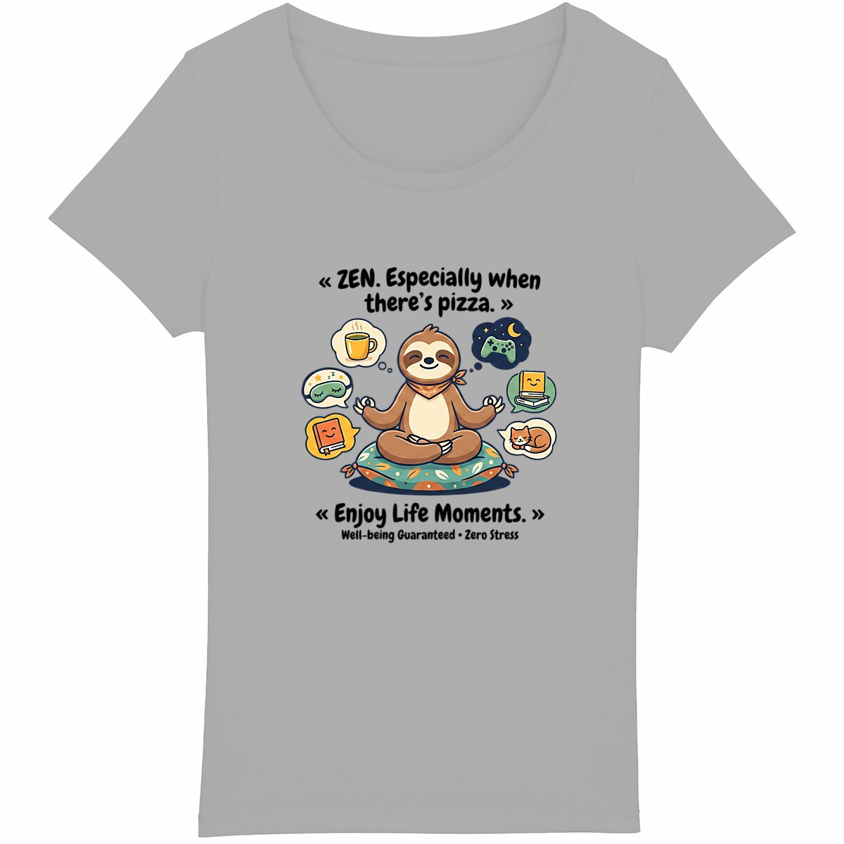 T-Shirt Bio "Master of Zen" - Le Paresseux Méditant - Image
