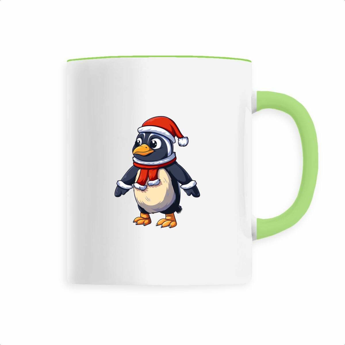 Image back Mug céramique Pingouin de Noël : Un compagnon festif