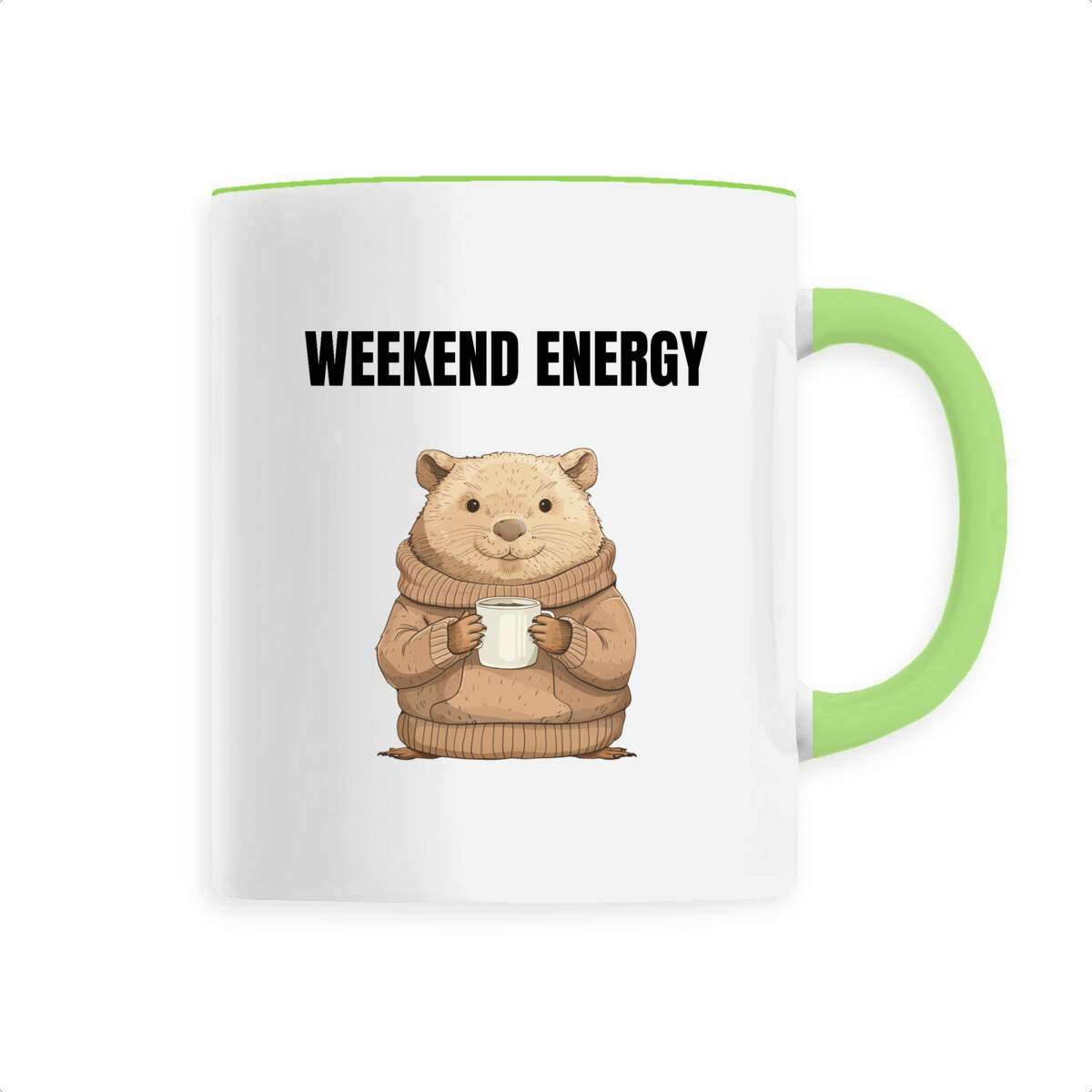 Image back Mug céramique: Weekend Energy Beaver for Your Morning Boost