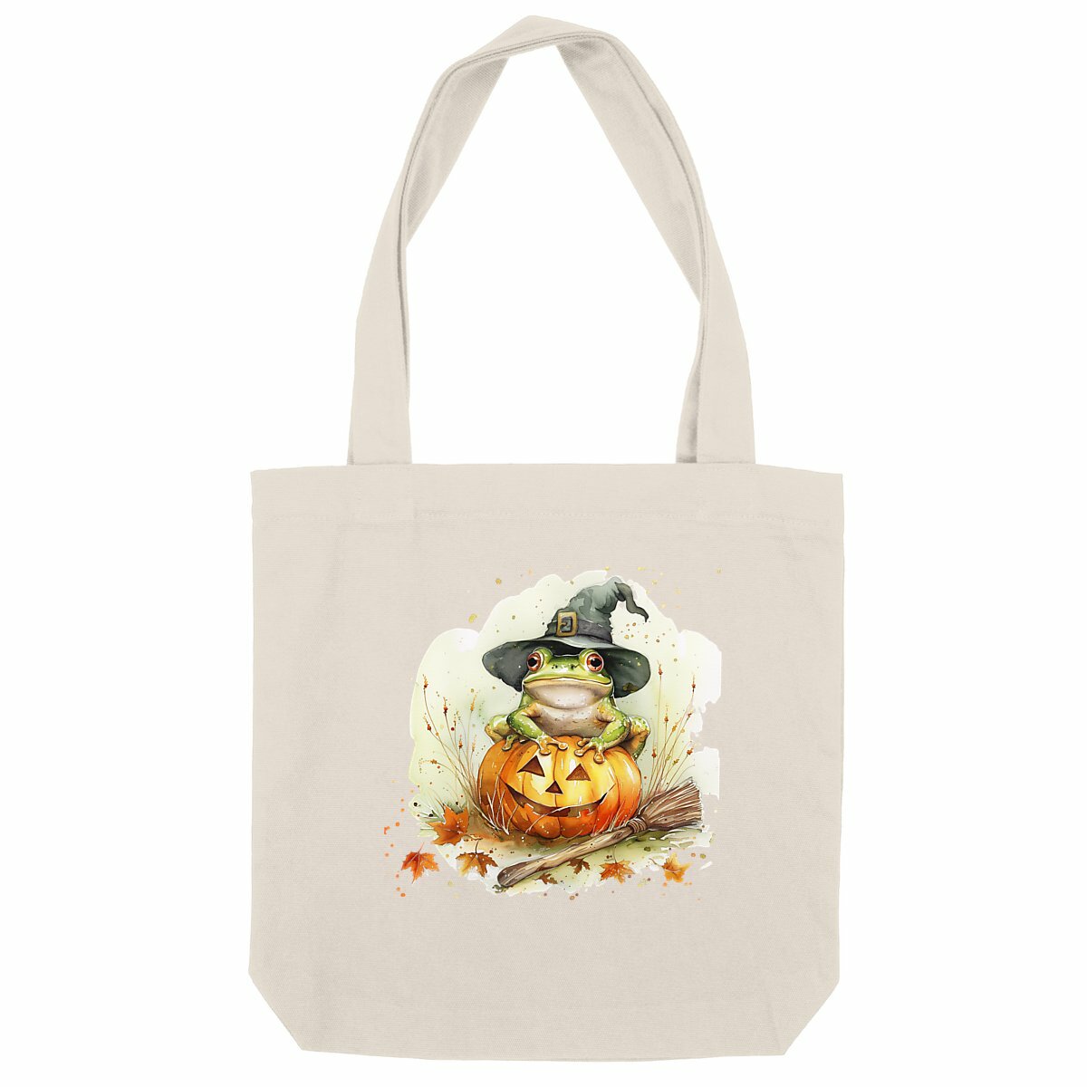 Image front Totebag épais Grenouille Halloween