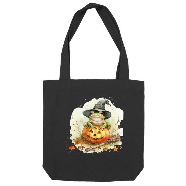Image back Totebag épais Grenouille Halloween