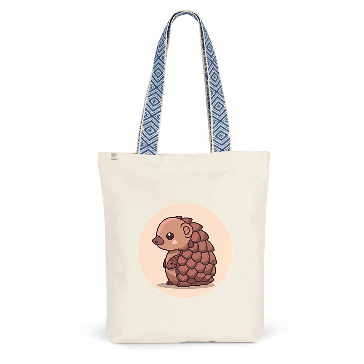 Image back Totebag ethnique : Le pangolin mignon qui vous accompagne