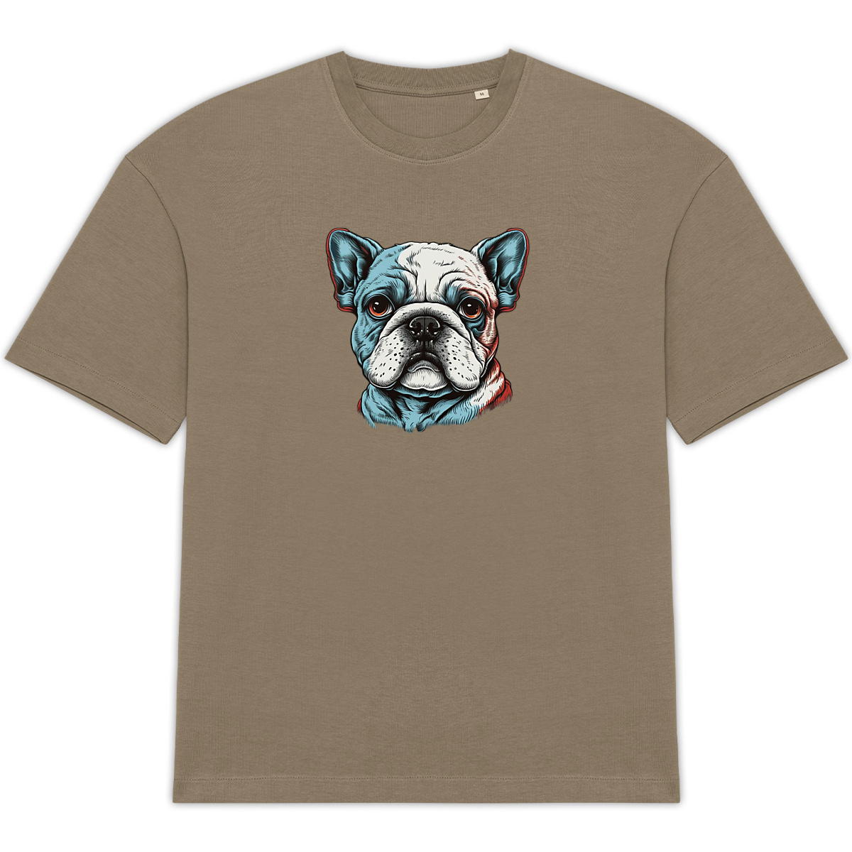 Image front T -shirt Unisexe Oversized bouledogue