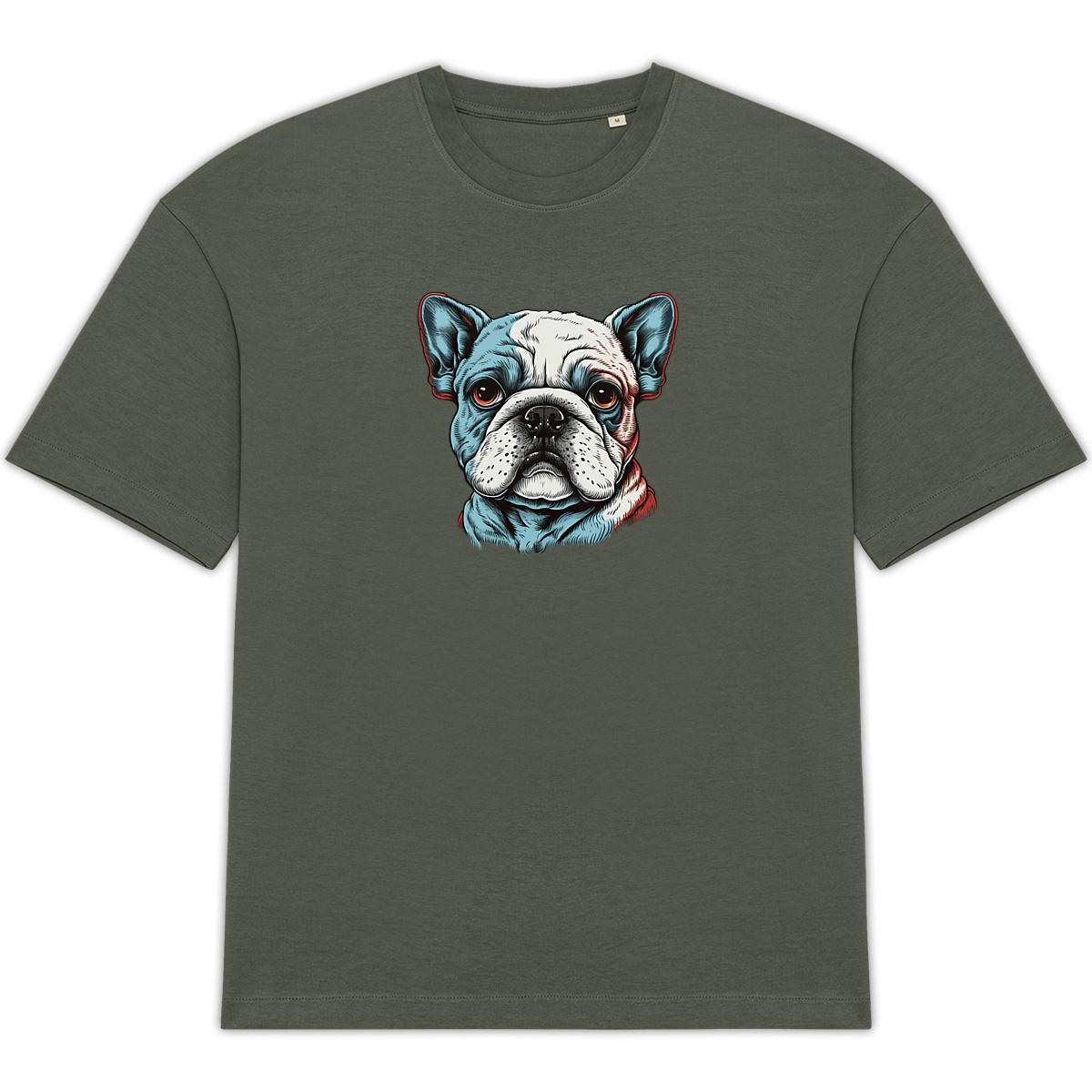 Image back T -shirt Unisexe Oversized bouledogue