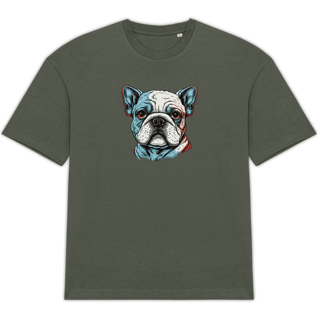 Image back T -shirt Unisexe Oversized bouledogue