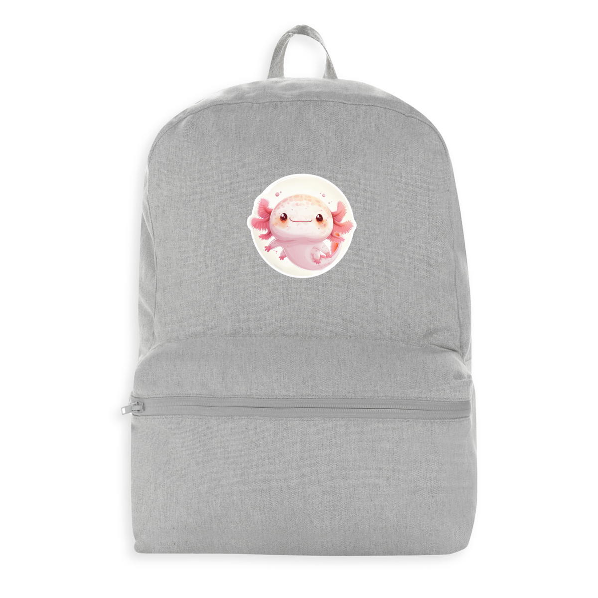 Image front Sac à dos 100 % recyclé - Axolotl Mignon pour Petits Aventuriers