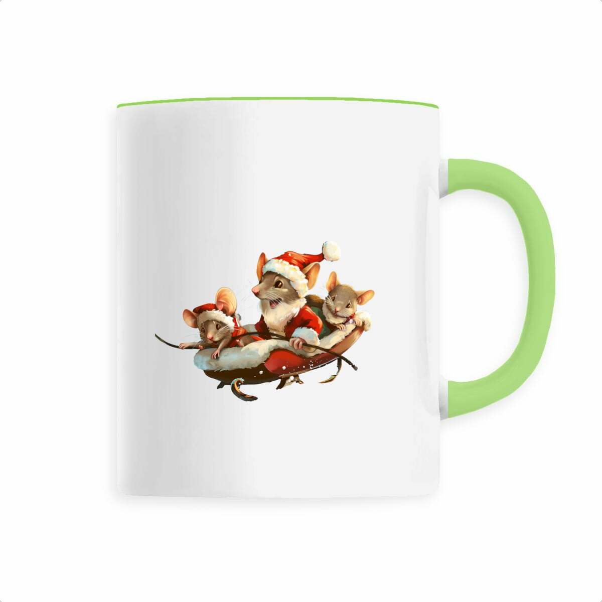 Image back Mug céramique famille de souris père Noël - Un Noël enchanteur