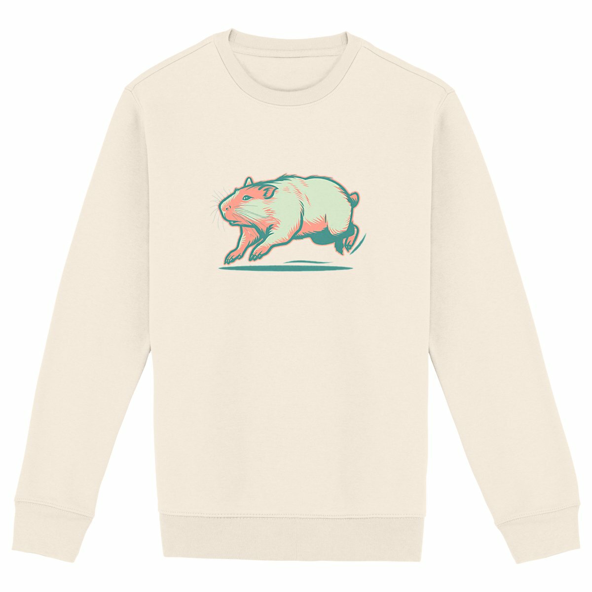 Image back Sweat-shirt Epais Unisexe - Capybara Athlète Relaxé