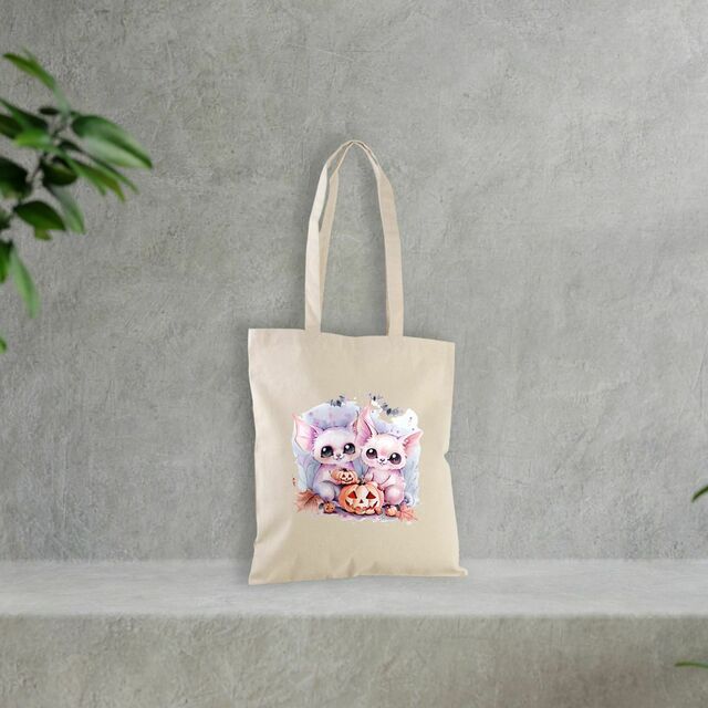 Image front Totebag épais Halloween Chauve-Souris