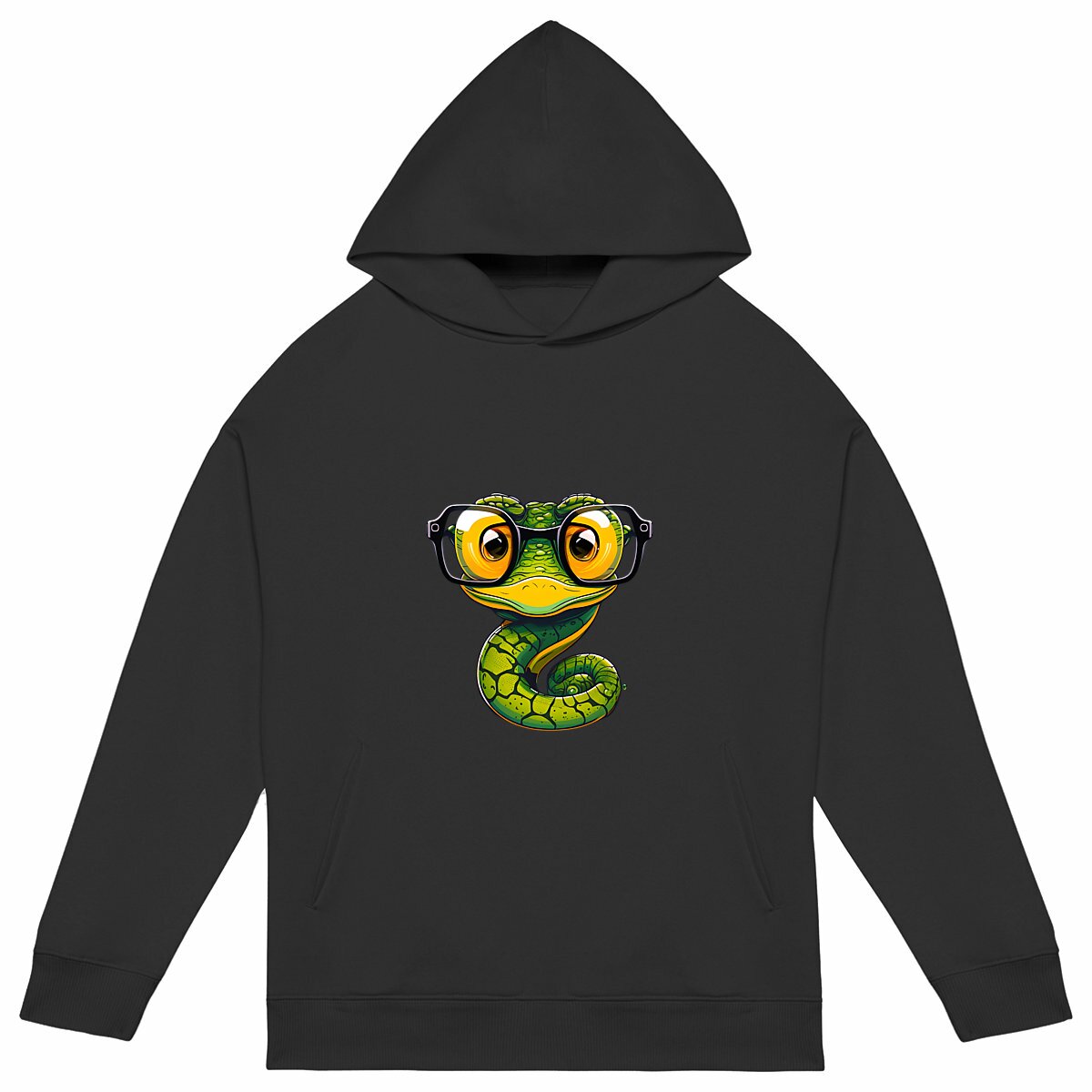 Image front Sweatshirt à capuche unisexe oversized serpent à lunettes