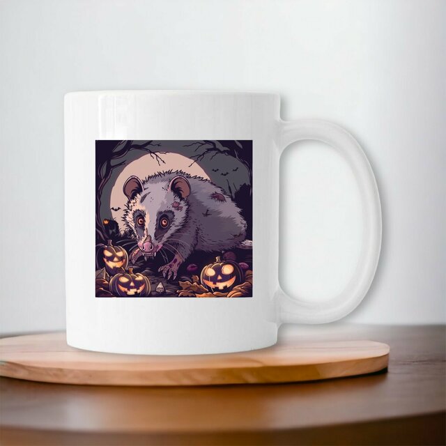 Image front Mug céramique Halloween Opossum