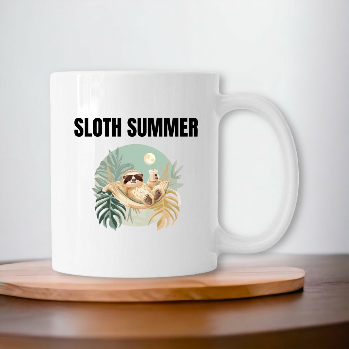 Image front Mug céramique: Island Mode Sloth - Sip in Relaxation