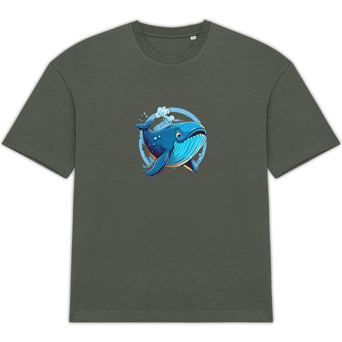 Image back T-shirt Unisexe Oversized baleine