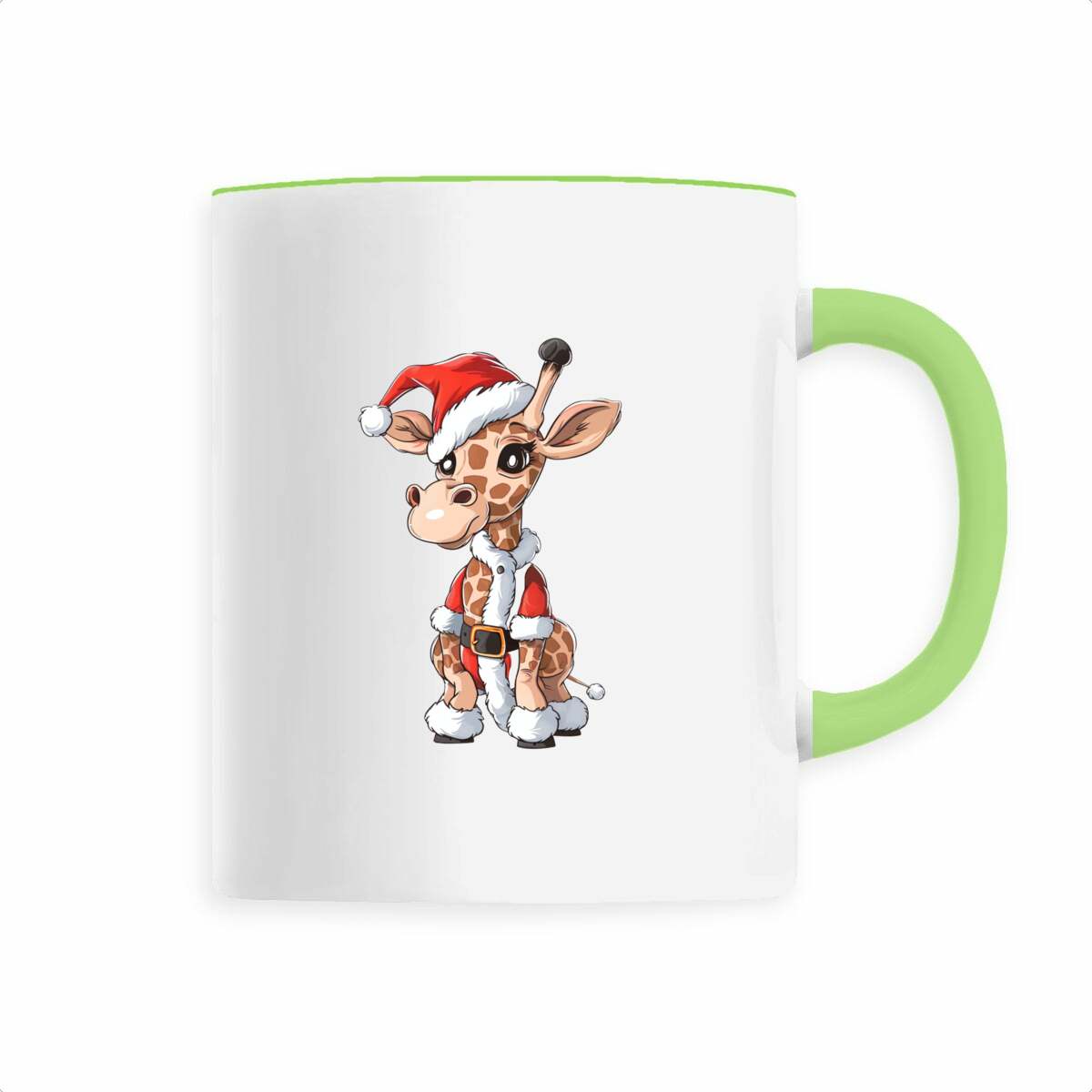 Image back Mug céramique girafe mignon père noël - Un cadeau festif
