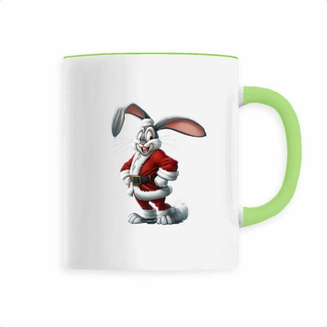 Image back Mug céramique lapin noël : L'esprit des fêtes dans votre tasse