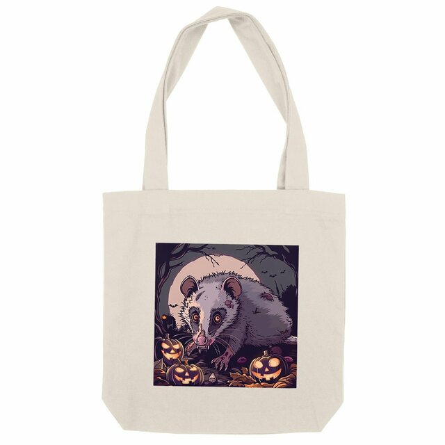 Image back Totebag épais Opossum Bonbon Halloween