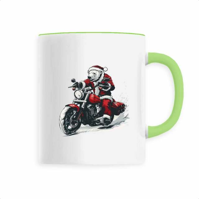 Image back Mug céramique ours polaire en père Noël : Magie des fêtes