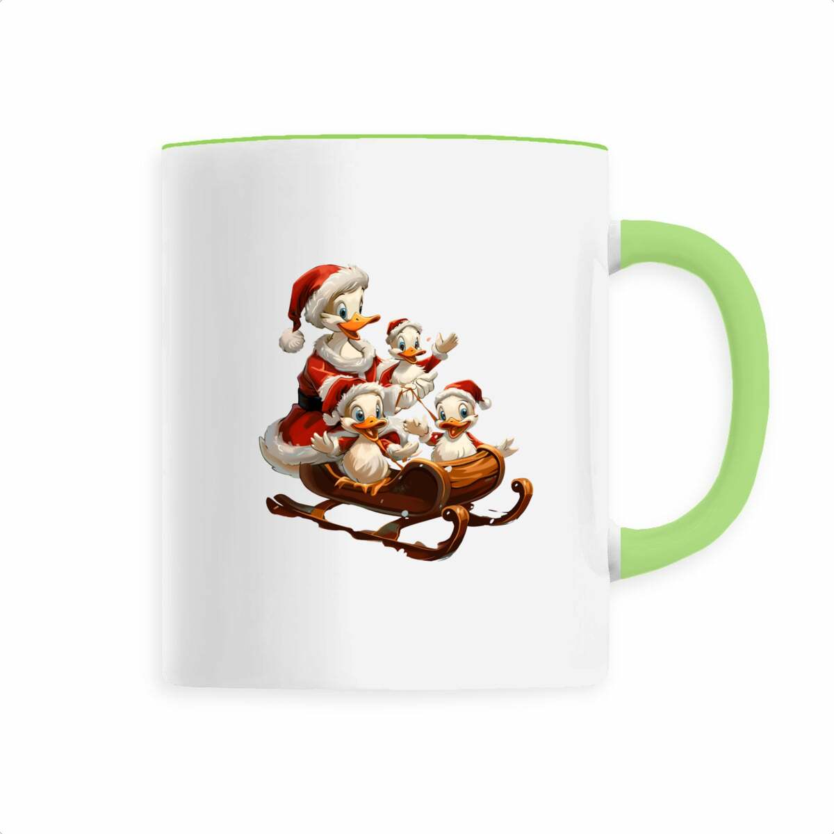 Image front Mug céramique famille de canards père noël