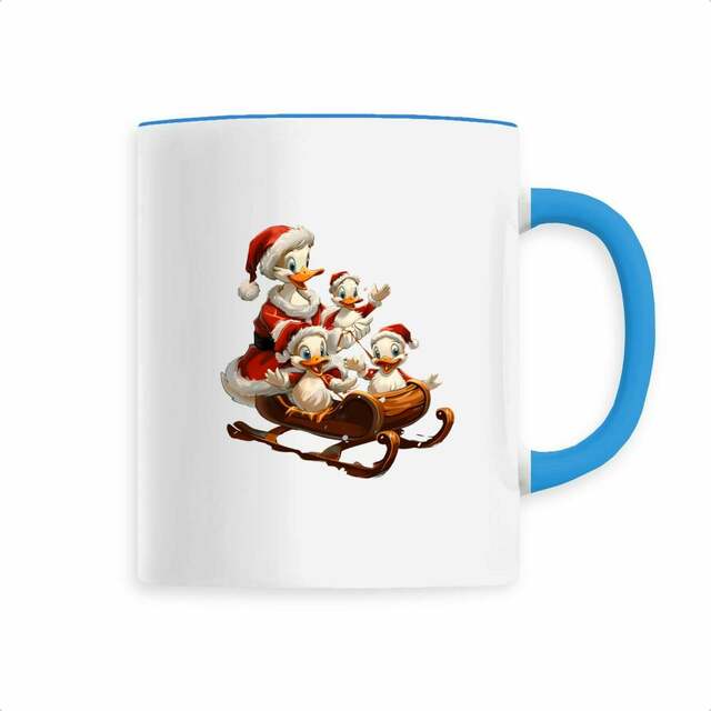 Image back Mug céramique famille de canards père noël