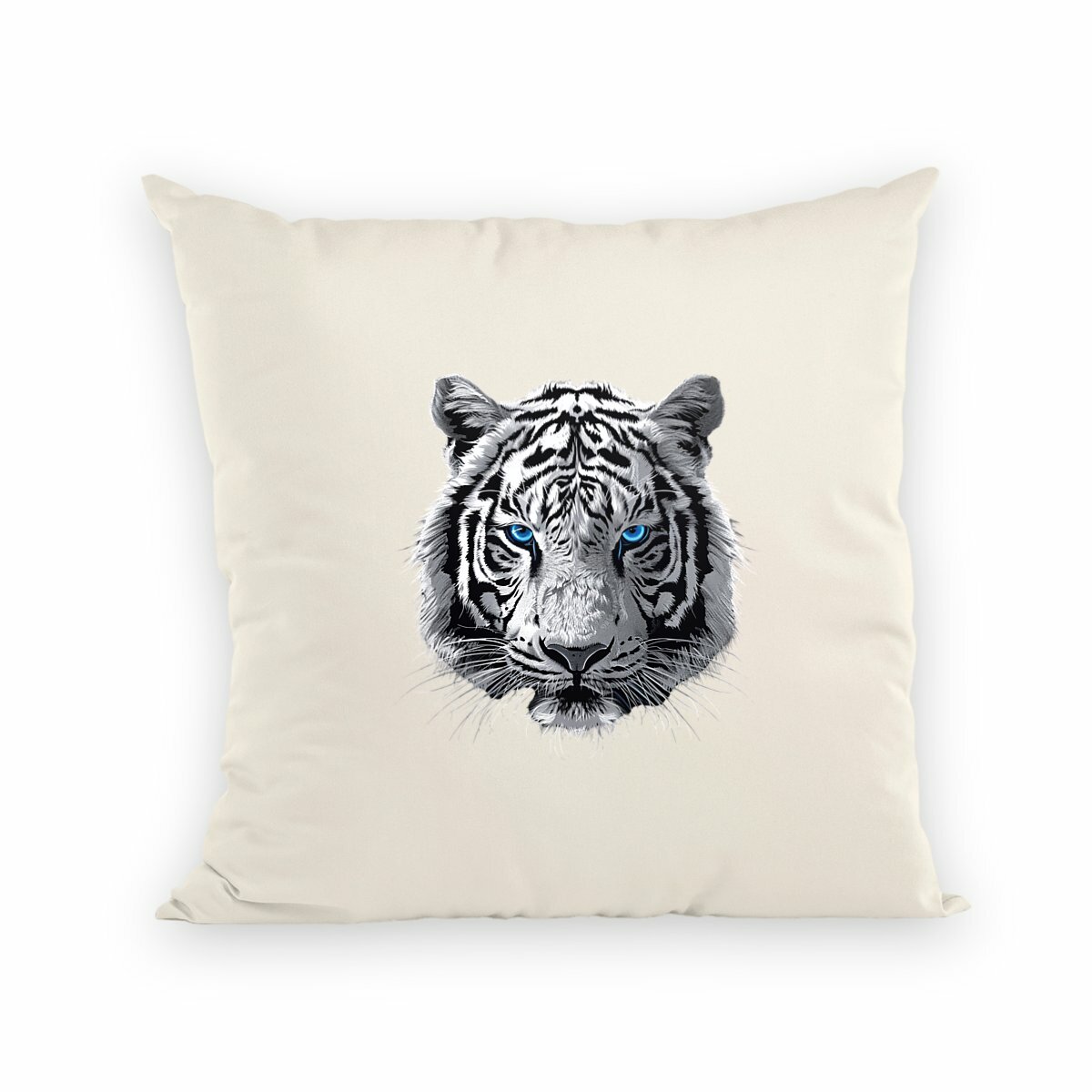 Image front Coussin tigre blanc