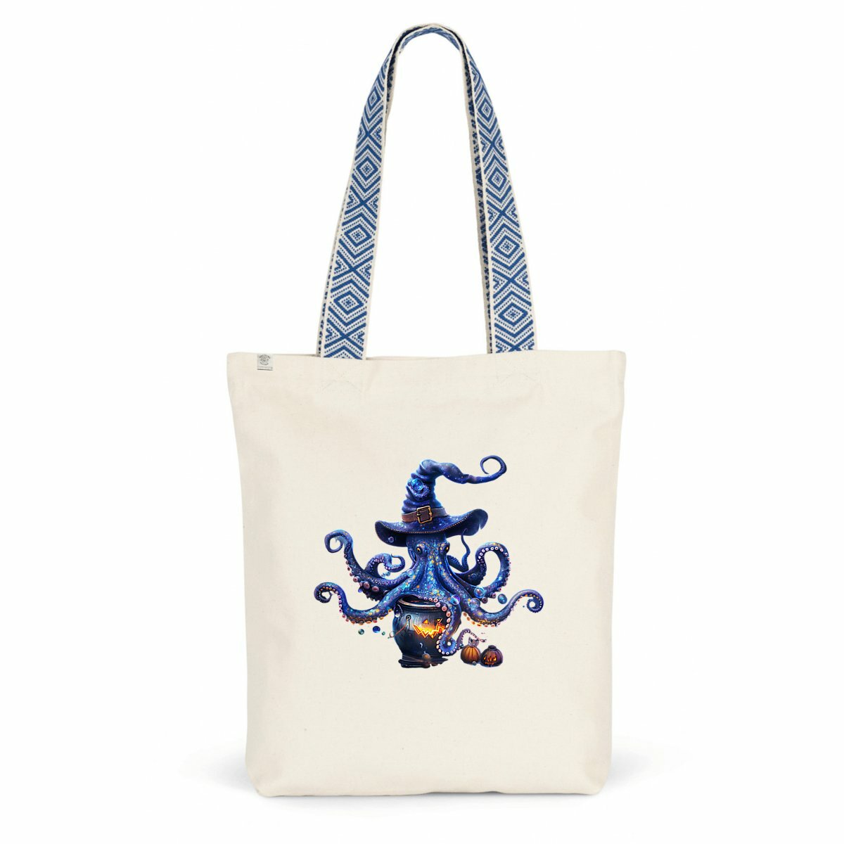 Image front Totebag ethnique Halloween pieuvre