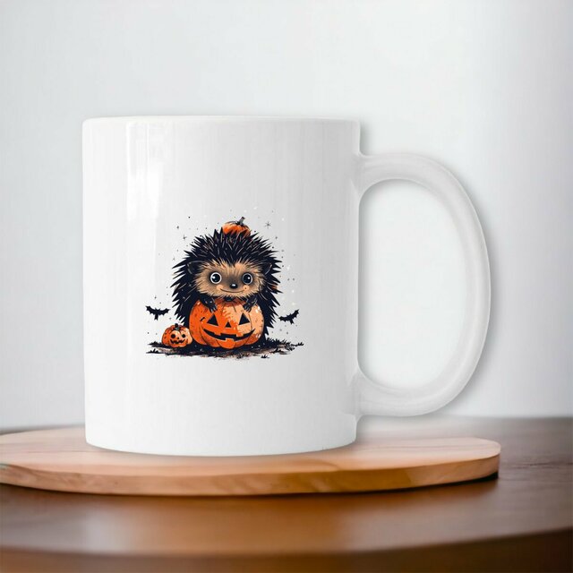 Image front Mug céramique hérisson Halloween