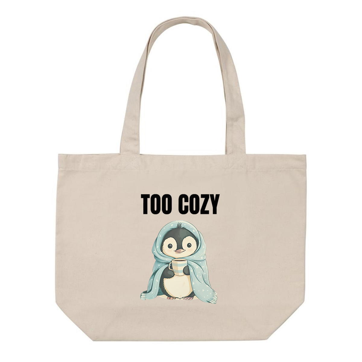 Image front Shopping bag: Too Cozy Penguin Design for Ultimate Comfort