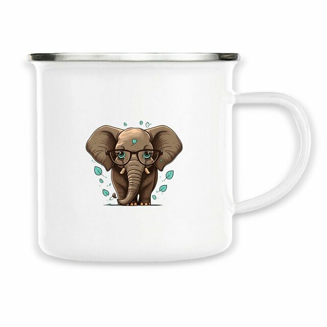 Image front Mug métal éléphant