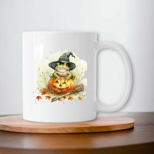 Image front Mug céramique Grenouille Halloween