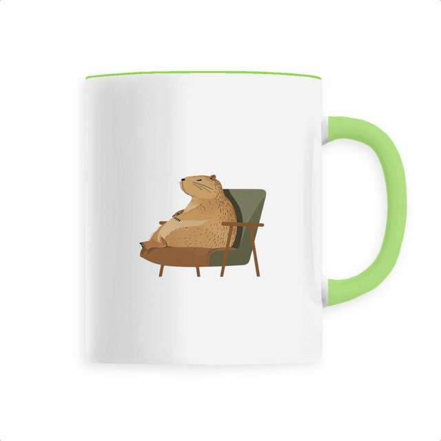 Image back Mug céramique - Capybara Mignon pour des Moments Cocooning