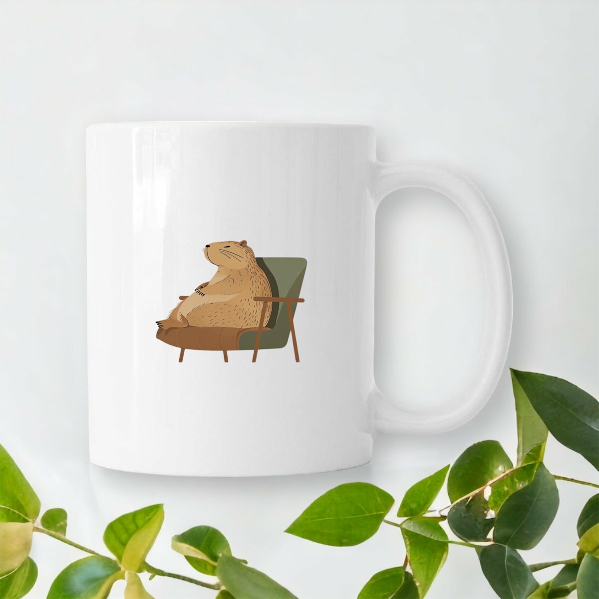 Image front Mug céramique - Capybara Mignon pour des Moments Cocooning