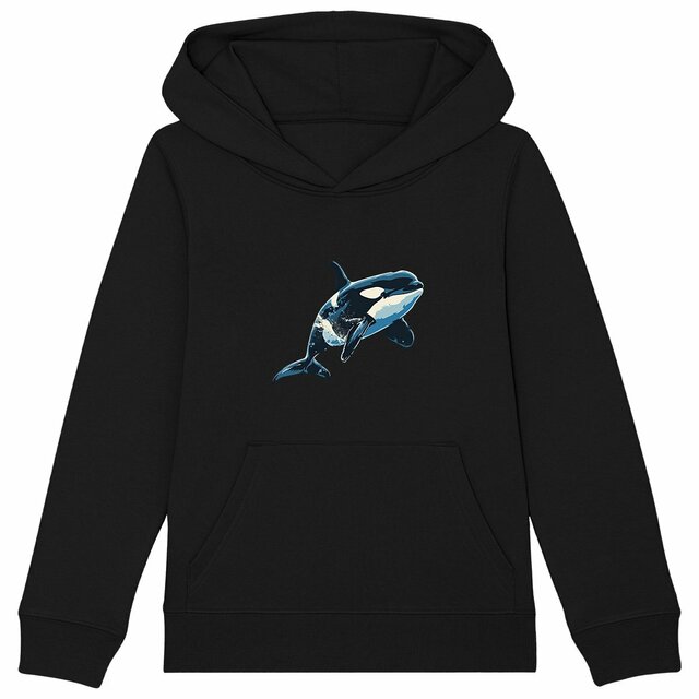 Image back Sweat à capuche Epais Enfant orque