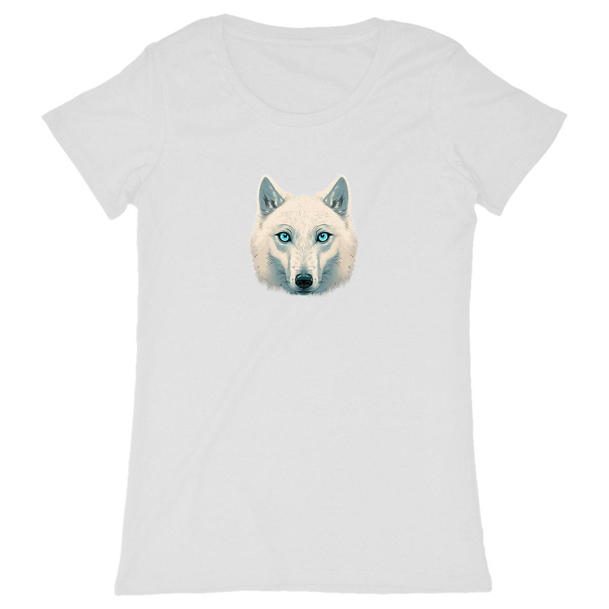 Image front T-shirt Femme Classique loup blanc