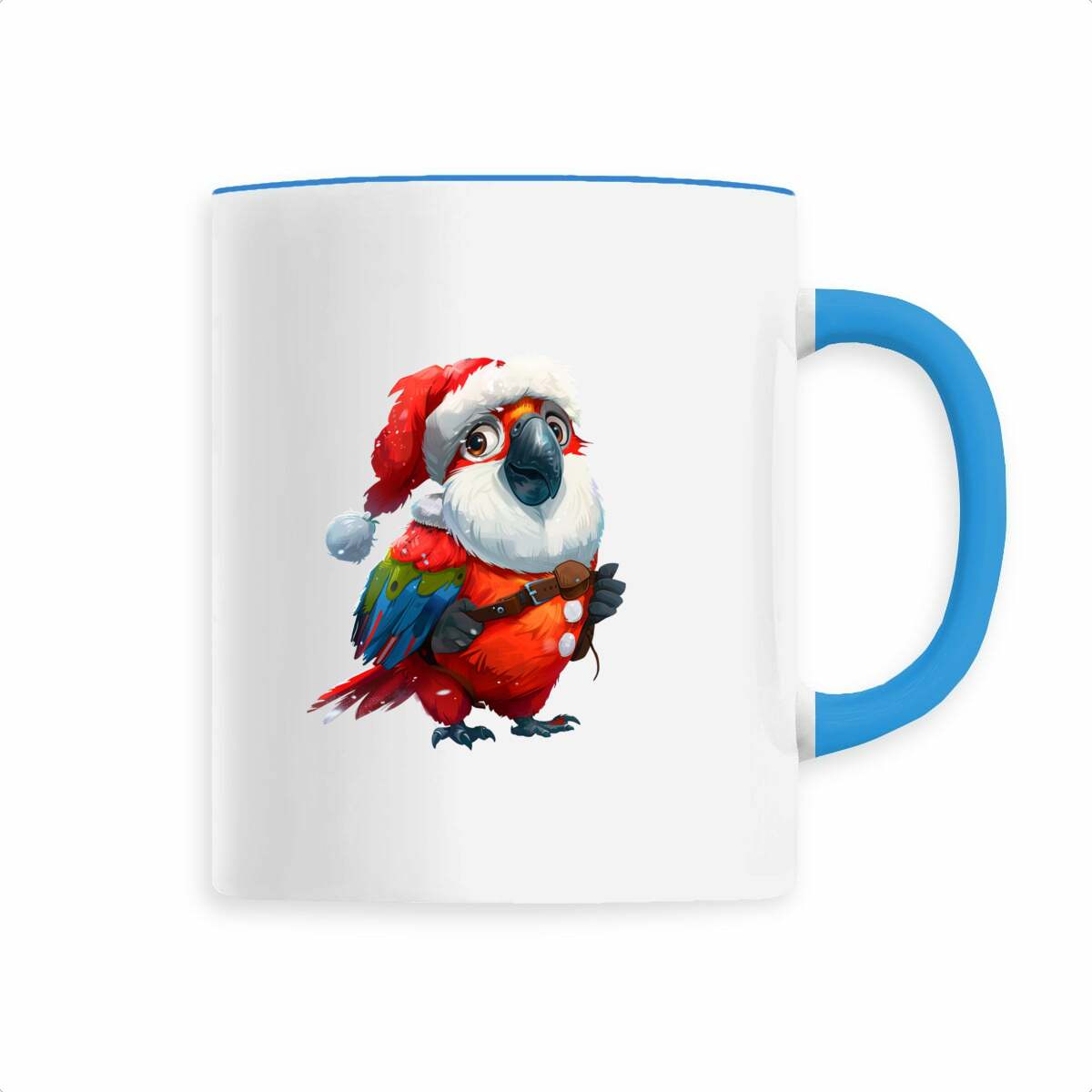 Image back Mug céramique perroquet mignon père noël - Un Noël coloré