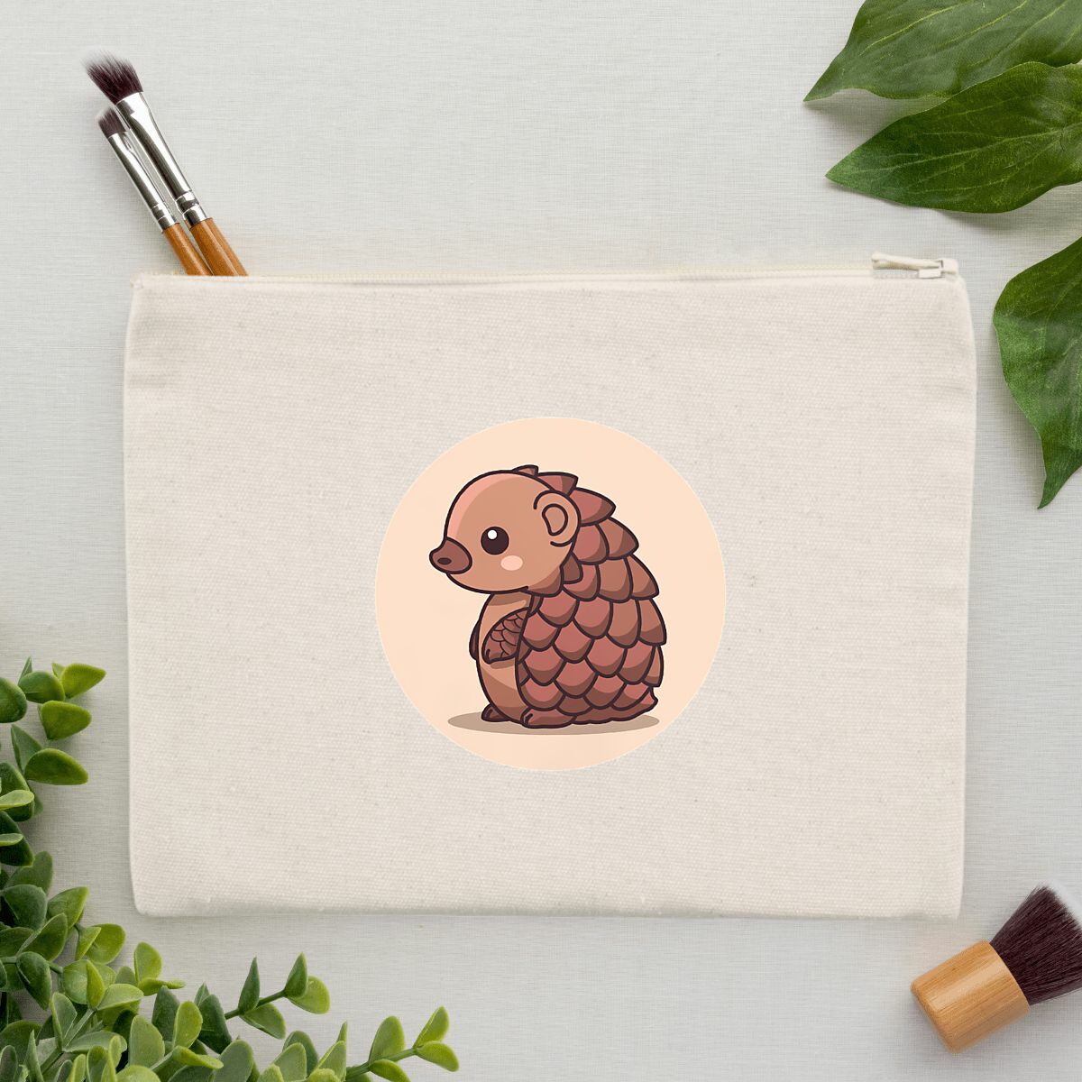 Image front Pochette en coton recyclé - Trousse CAPYBARA mignon