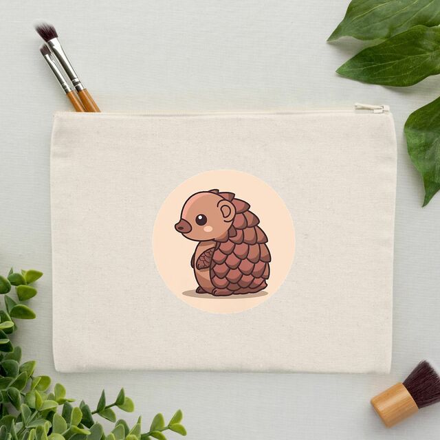 Image front Pochette en coton recyclé - Trousse CAPYBARA mignon