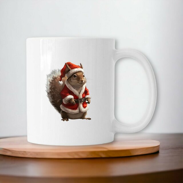 Image front Mug céramique écureuil Noël - Un régal pour les fêtes