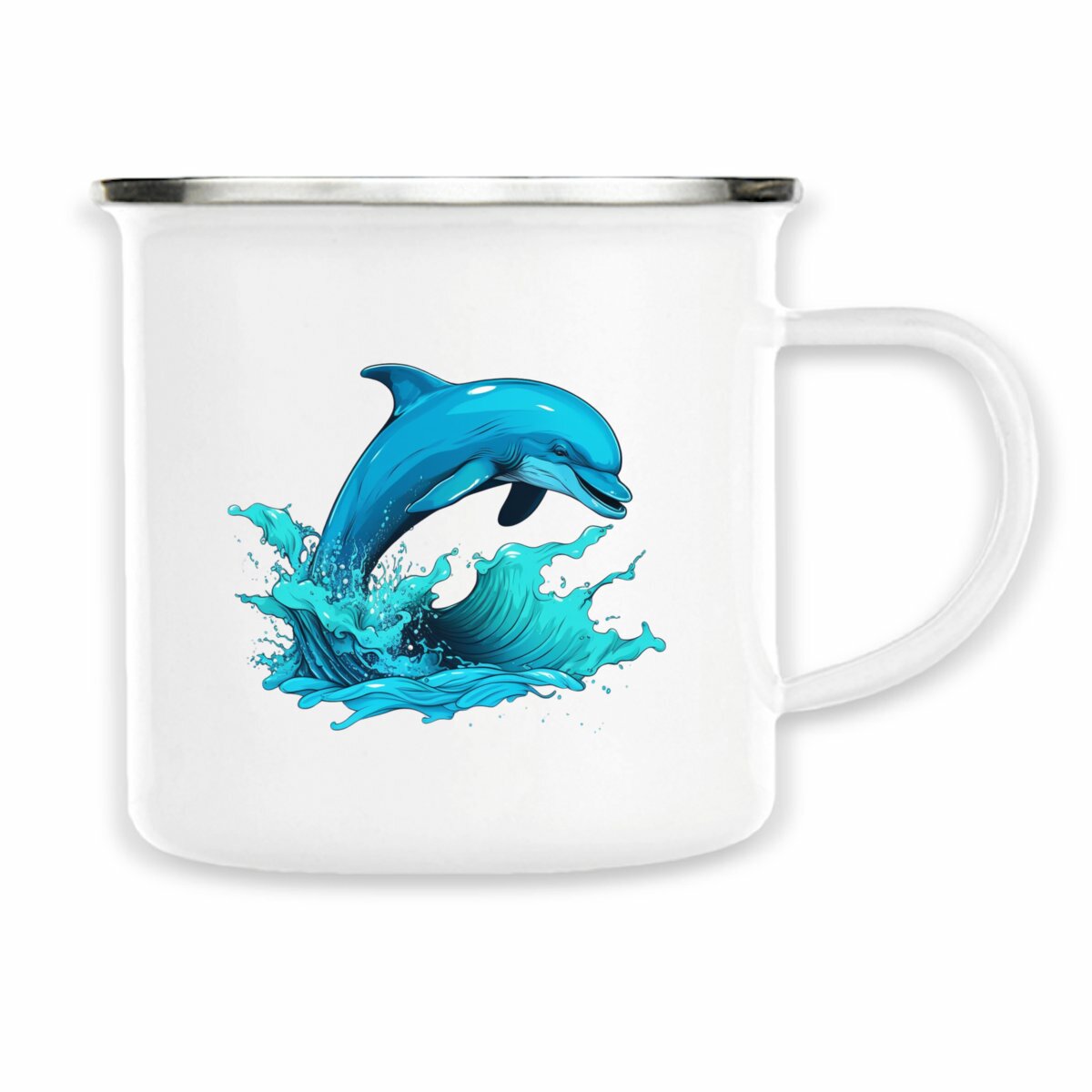 Image front Mug métal dauphin