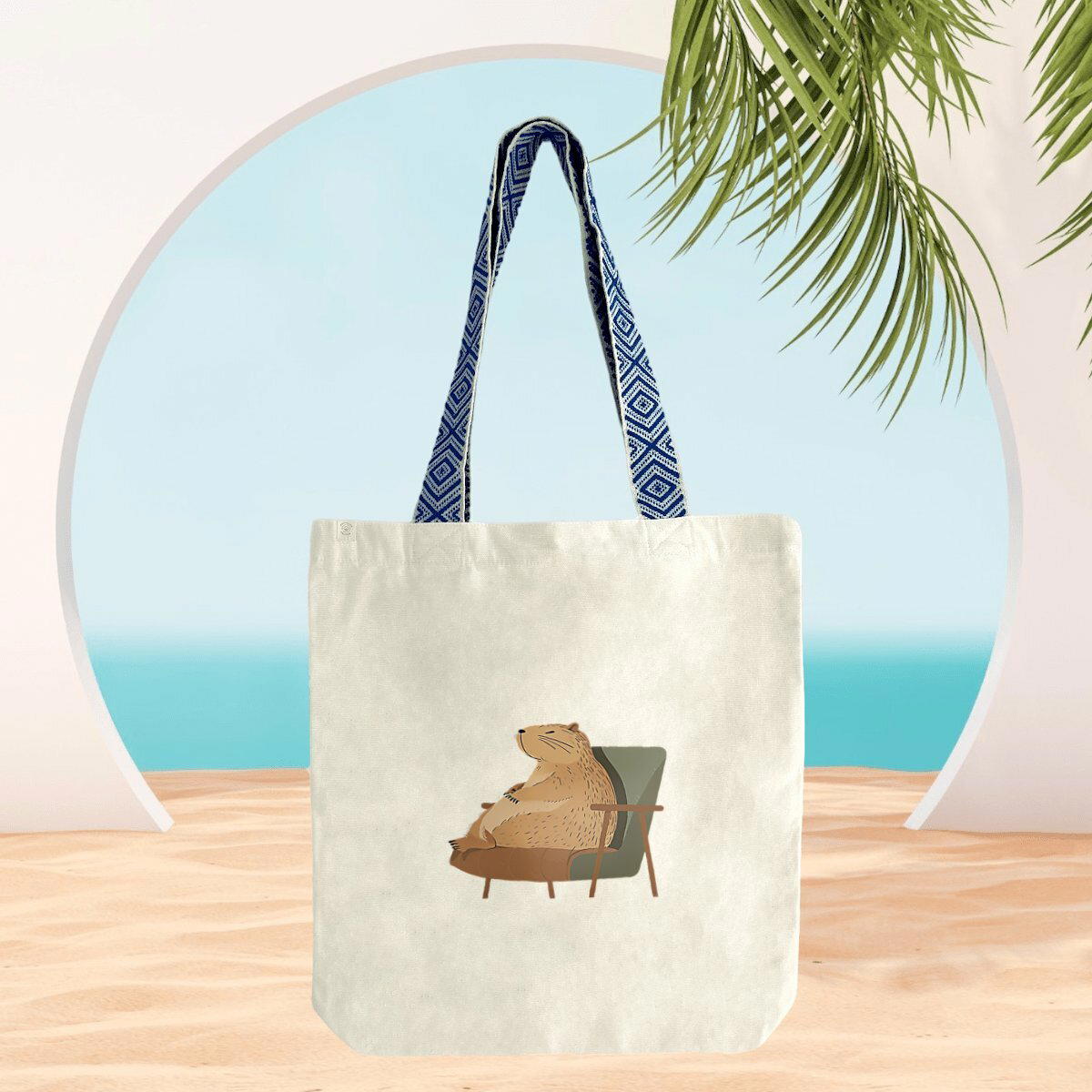 Image front Totebag ethnique - Capybara mignon pour un style unique