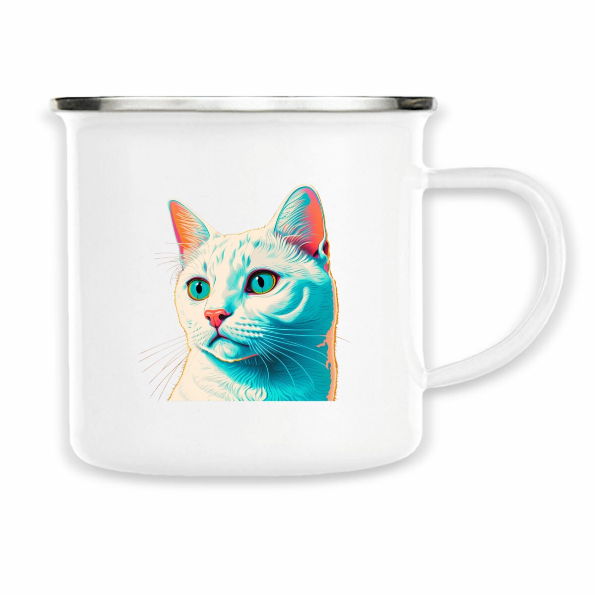 Image front Mug métal chat