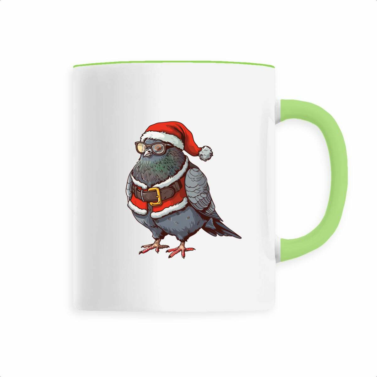 Image back Mug céramique Pigeon de Noël : Un Noël Enchanté