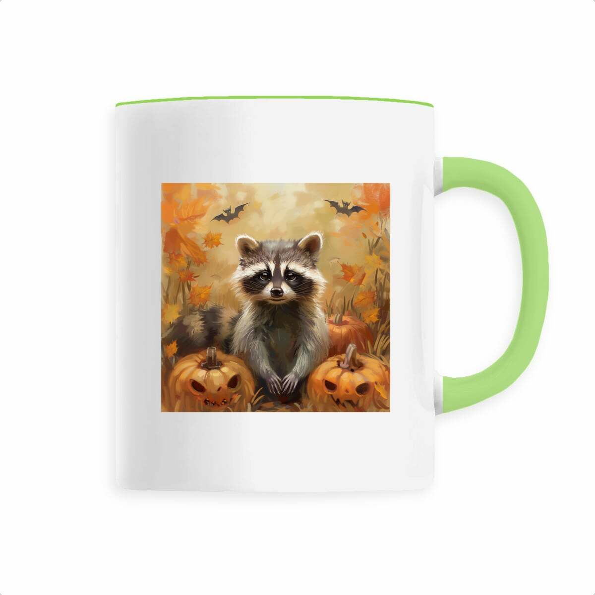 Image front Mug céramique raton-laveur Halloween