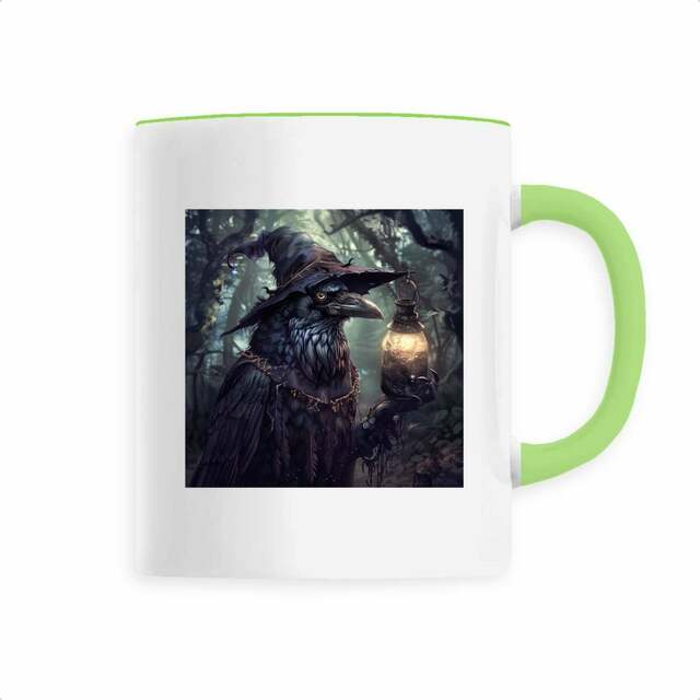 Image back Mug céramique corbeau Halloween