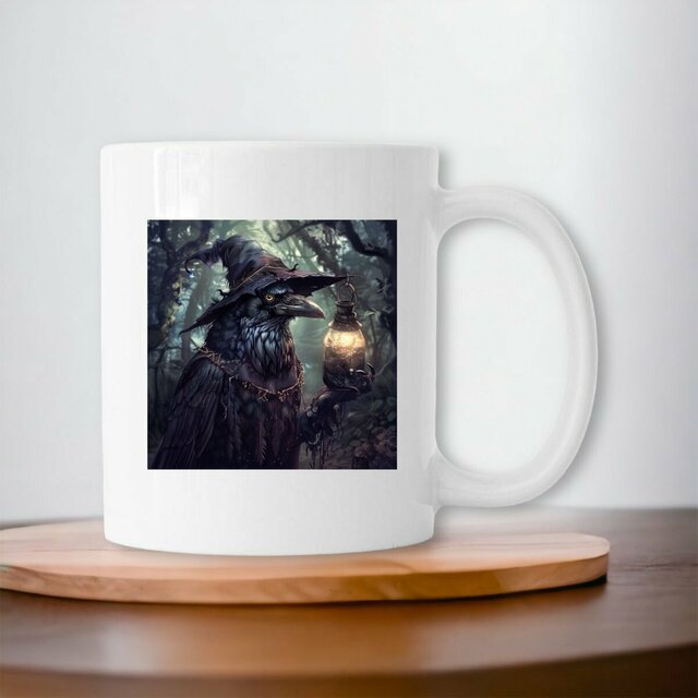 Image front Mug céramique corbeau Halloween