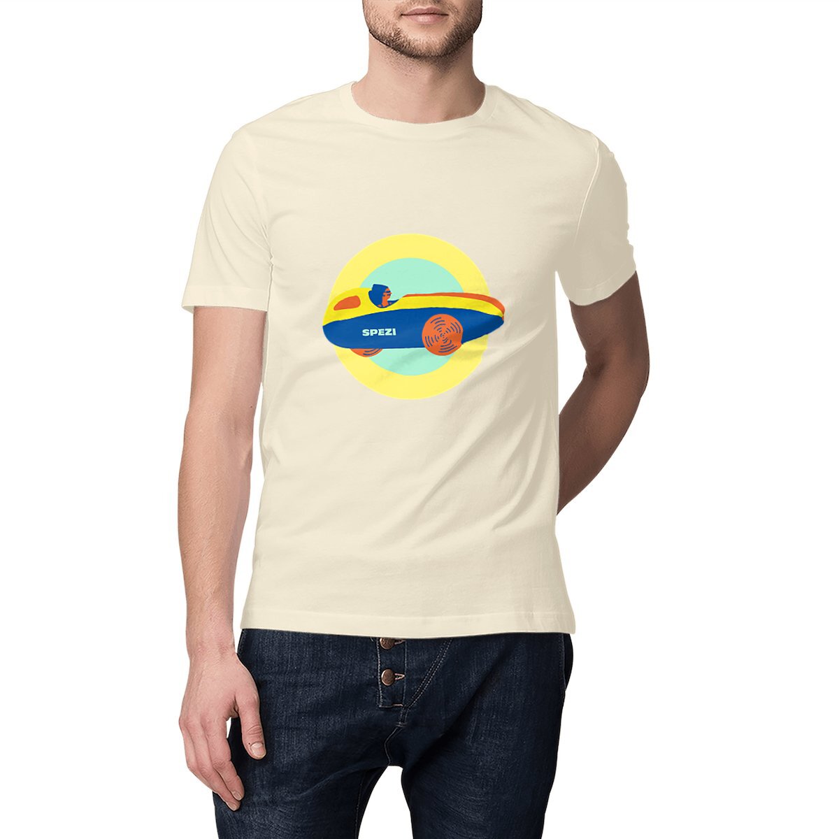 Image front SPEZI Shirt aus Bio-Baumwolle, Unisex, Velomobil