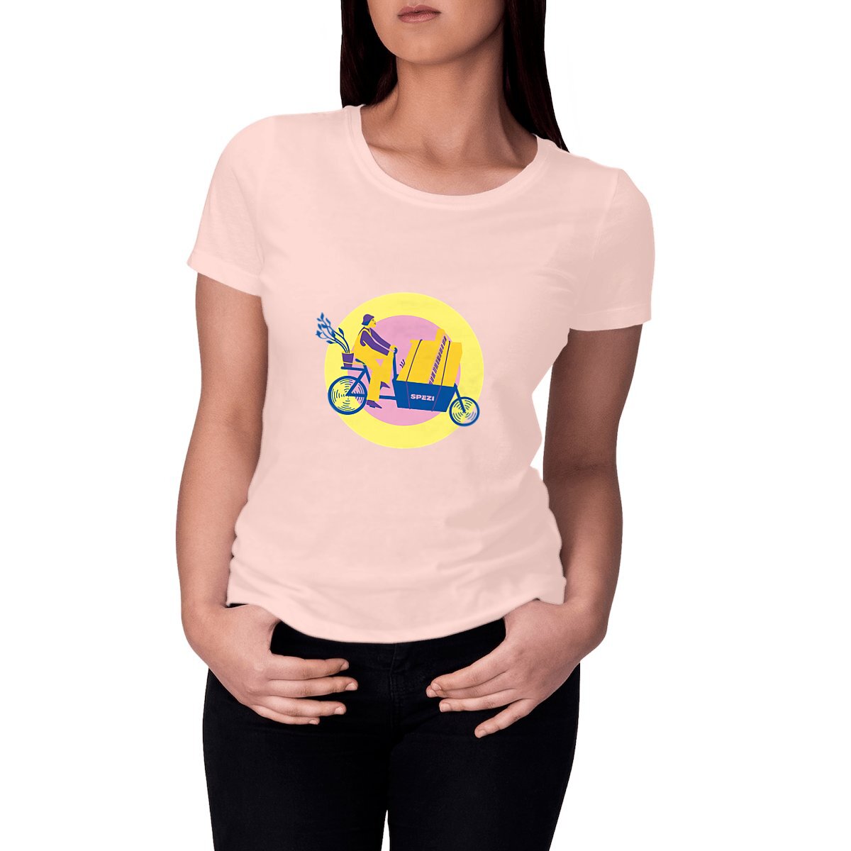 Image front SPEZI Premium Shirt aus 100% Bio-Baumwolle, Damen, Cargobike
